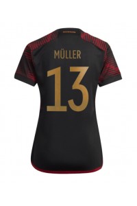 Duitsland Thomas Muller #13 Voetbaltruitje Uit tenue Dames WK 2022 Korte Mouw